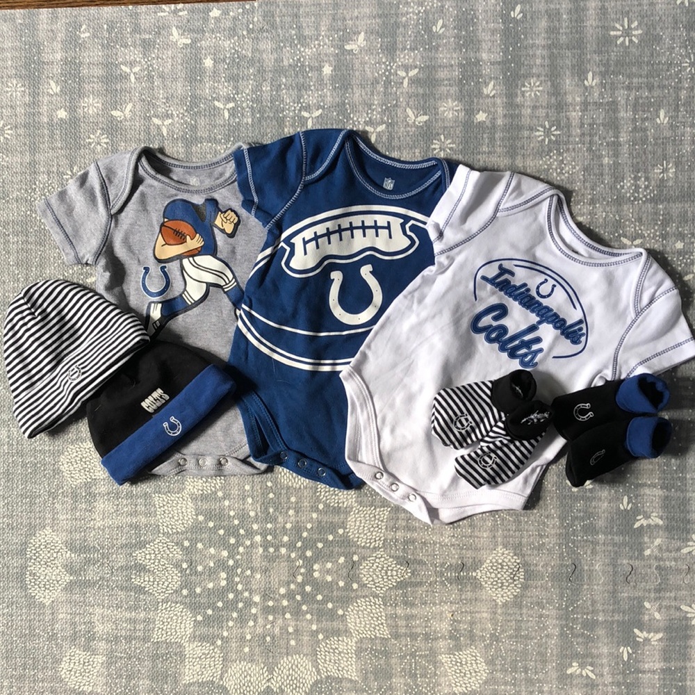 Indianapolis Colts onsies, hats, socks